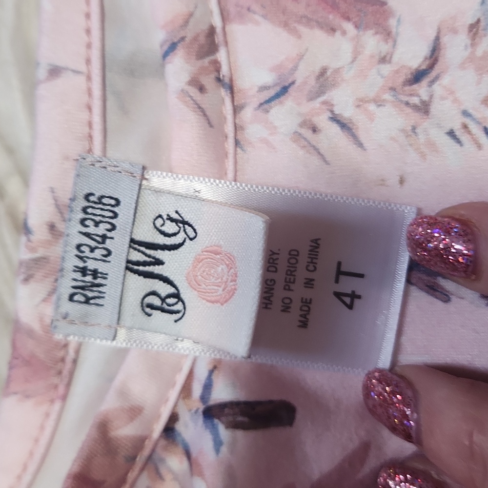 GUC Mia Belle Girls Winter Blush Tree Print Tulle Dress- 4T - Picture 9 of 13